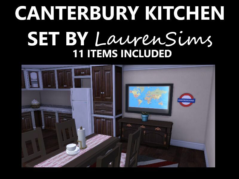 Canterbury Kitchen And Dining By Laurensims 3 sims 4 cc canterbury kitchen and dining by laurensims 2