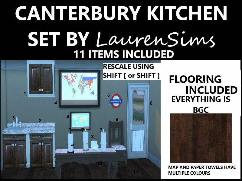 Canterbury Kitchen And Dining By Laurensims 2 sims 4 cc canterbury kitchen and dining by laurensims 3