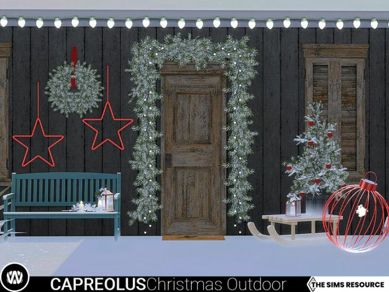 Capreolus Christmas Outdoor Decorations By Wondymoon 1 Capreolus Christmas Outdoor Decorations By Wondymoon Sims 4 CC