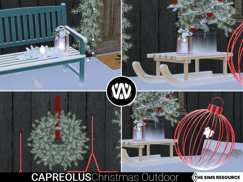 Capreolus Christmas Outdoor Decorations By Wondymoon 2 sims 4 cc capreolus christmas outdoor decorations by wondymoon 6