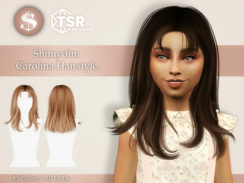 Carolina Hairstyle Child By Shimydim 1 Carolina Hairstyle Child By Shimydim Sims 4 CC