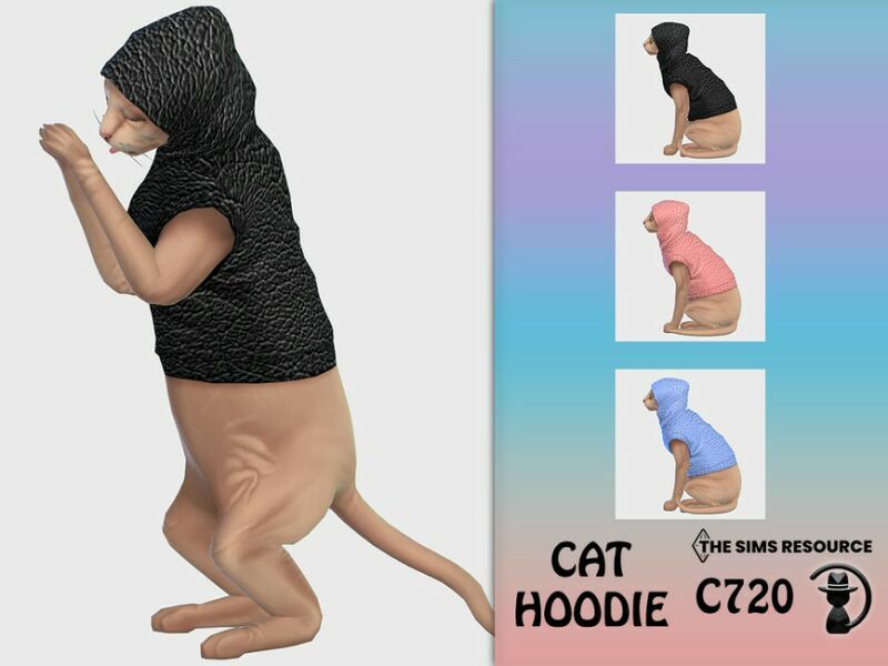 CAT Hoodie C720 By Turksimmer 1 CAT Hoodie C720 By Turksimmer Sims 4 CC