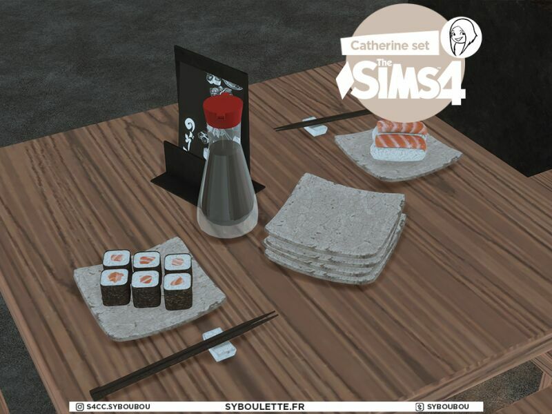 Catherine Sushis Restaurant SET By Syboulette 7 sims 4 cc catherine sushis restaurant set by syboulette 5