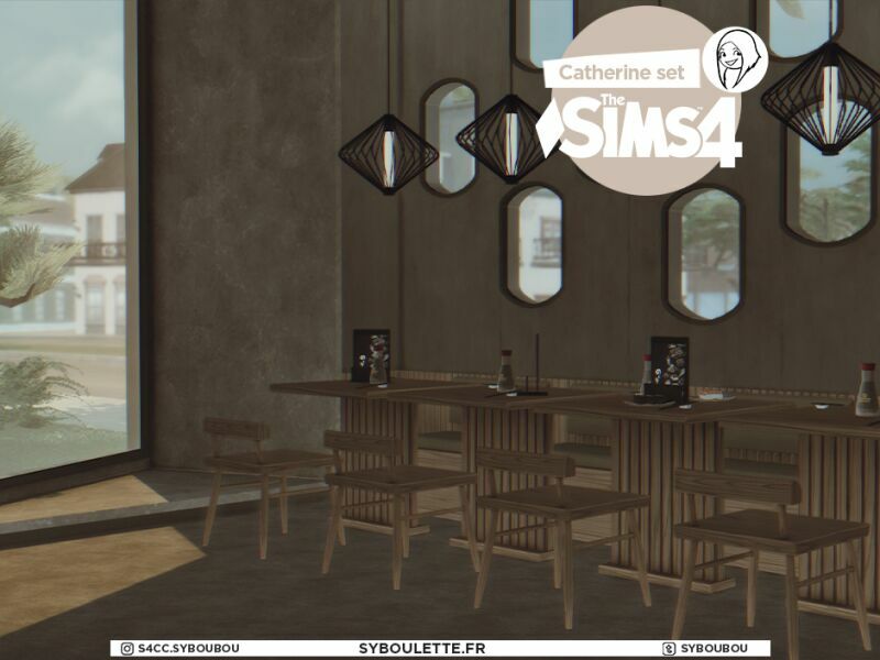 Catherine Sushis Restaurant SET By Syboulette 6 sims 4 cc catherine sushis restaurant set by syboulette 6