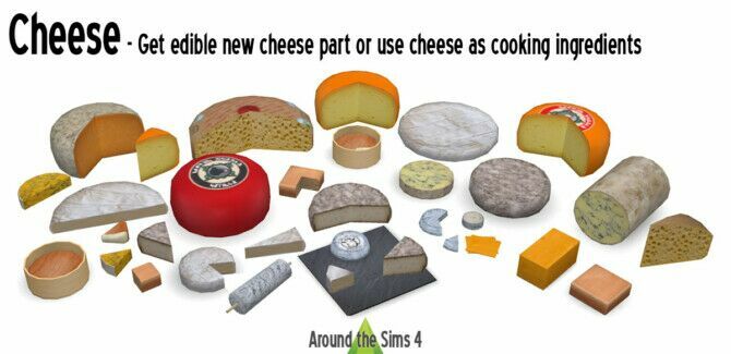 Cheese Edible OR Cooking Ingredients 1 Cheese Edible OR Cooking Ingredients Sims 4 CC