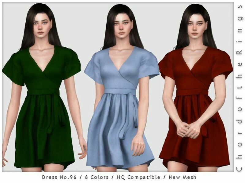 Chordoftherings Dress NO.96 By Chordoftherings 1 Chordoftherings Dress NO.96 By Chordoftherings Sims 4 CC