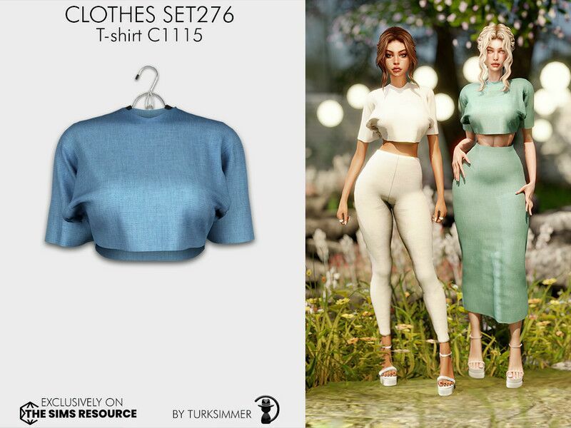 Clothing – Female Teen/Adult/Elder Everyday – T-Shirt SET 276 1 Clothing – Female Teen/Adult/Elder Everyday – T-Shirt SET 276 Sims 4 CC