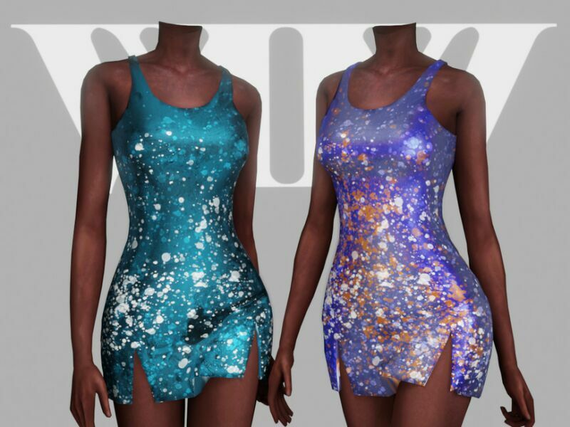 Color Explosion Collection – Dress 1 Color Explosion Collection – Dress Sims 4 CC