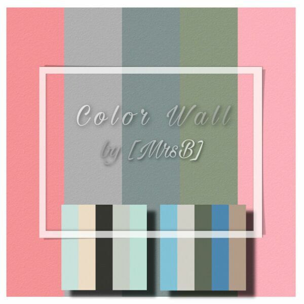Color Wall | 15 Swatches By Mrsbarbiex3 1 Color Wall | 15 Swatches By Mrsbarbiex3 Sims 4 CC