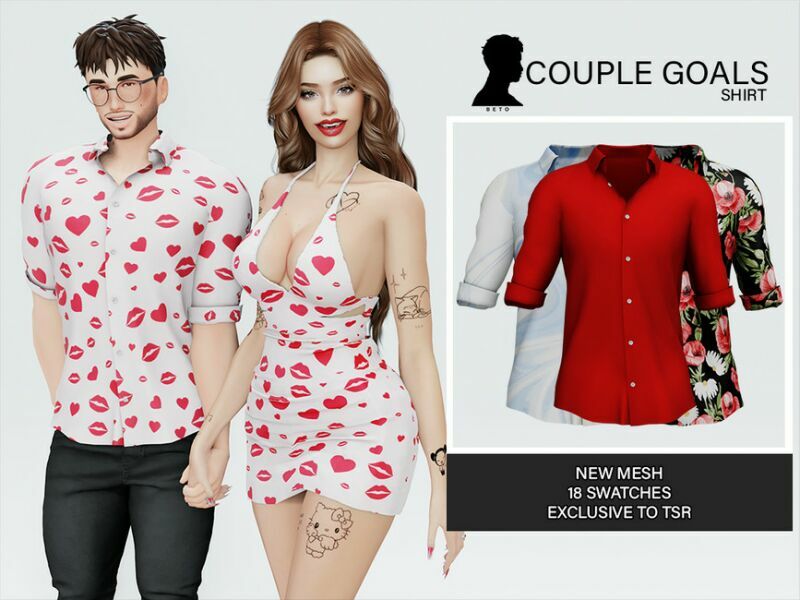 Couple Goals (Shirt) 1 Couple Goals (Shirt) Sims 4 CC