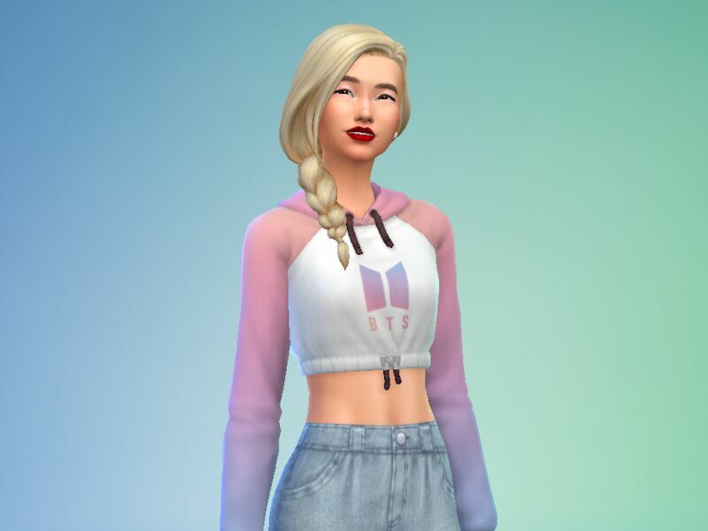 Cropped Hoodie – BTS Merch (Discover University Required) By Moonmanstan 1 Cropped Hoodie – BTS Merch (Discover University Required) By Moonmanstan Sims 4 CC