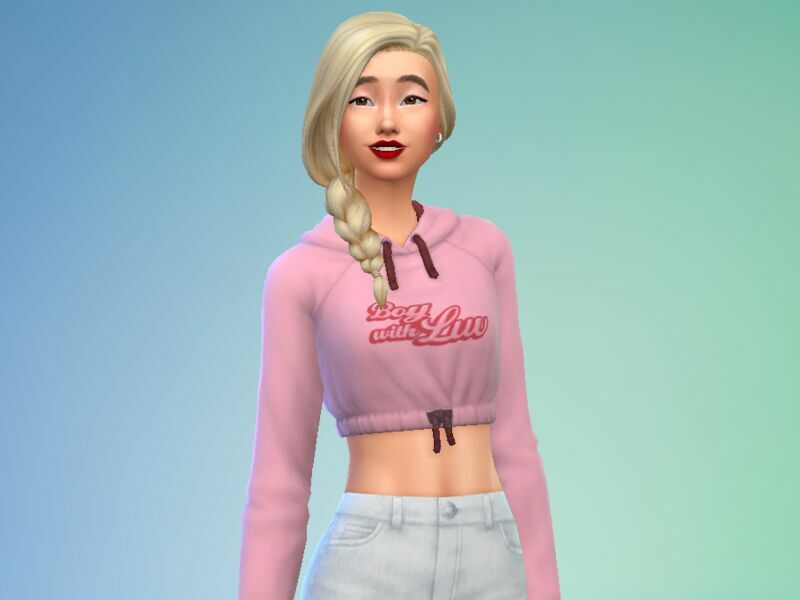 Cropped Hoodie – BTS Merch (Discover University Required) By Moonmanstan 4 sims 4 cc cropped hoodie bts merch discover university required by moonmanstan 5