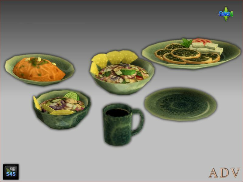 Default Replacements Tableware 9 sims 4 cc default replacements tableware 2