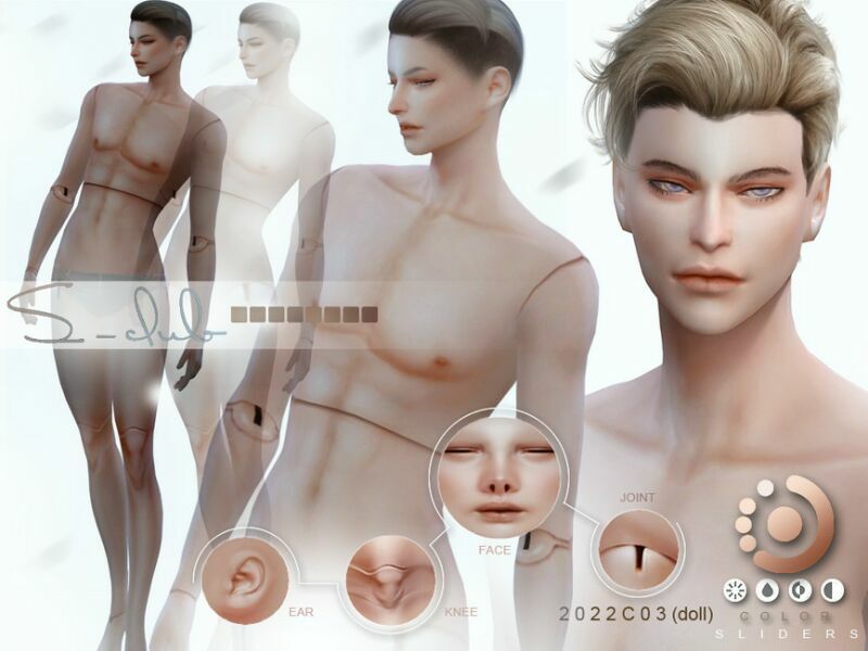 Doll Skintones Male By S-Club 1 Doll Skintones Male By S-Club Sims 4 CC