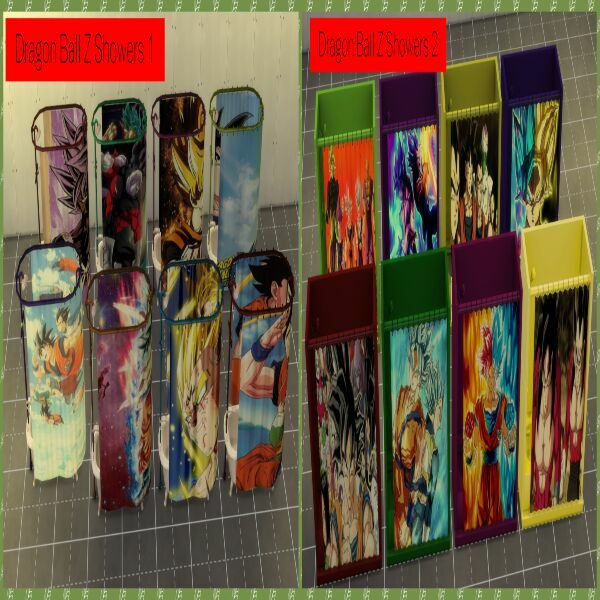 Dragon Ball Z Showers By Moonlightsimmer 1 Dragon Ball Z Showers By Moonlightsimmer Sims 4 CC