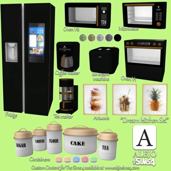 Dream Kitchen SET 1 Dream Kitchen SET Sims 4 CC