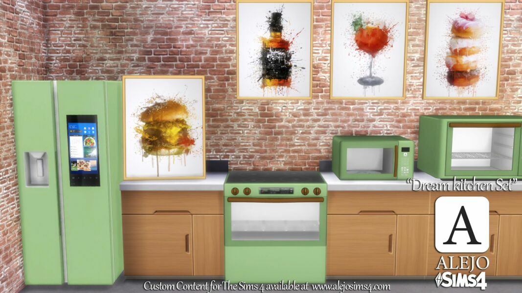 Dream Kitchen SET 3 sims 4 cc dream kitchen set 4