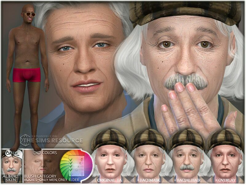 Elderly Male Skin 70+ 1 Elderly Male Skin 70+ Sims 4 CC