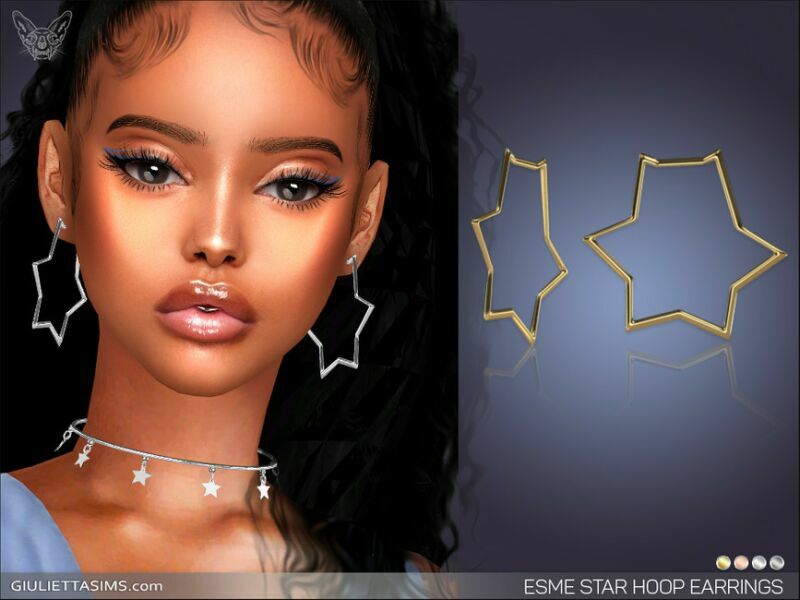 Esme Star Earrings By Feyona 1 Esme Star Earrings By Feyona Sims 4 CC