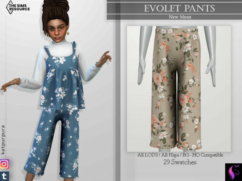 Evolet Pants By Katpurpura 1 Evolet Pants By Katpurpura Sims 4 CC