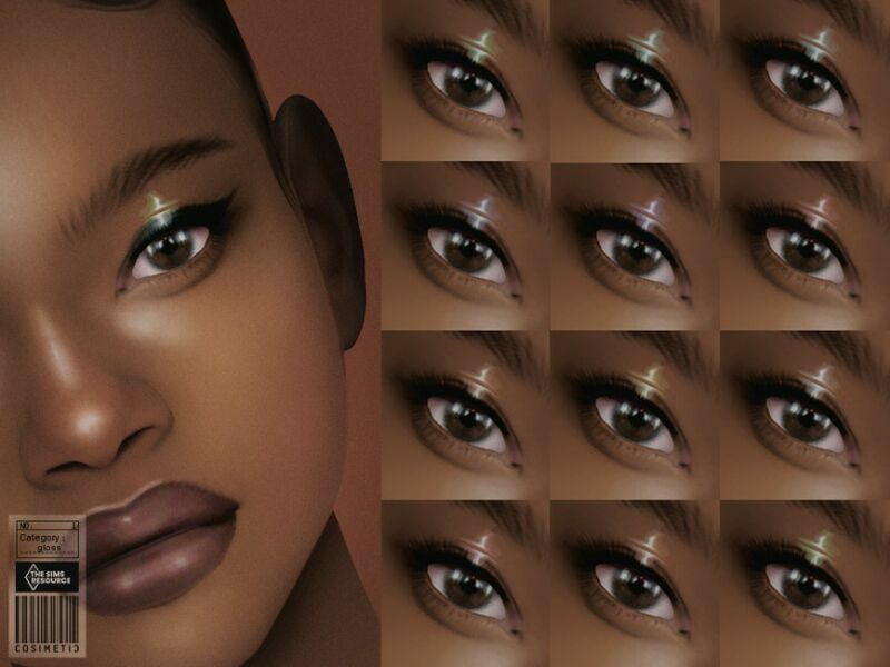 EYE Glosses | N1 By Cosimetic 1 EYE Glosses | N1 By Cosimetic Sims 4 CC