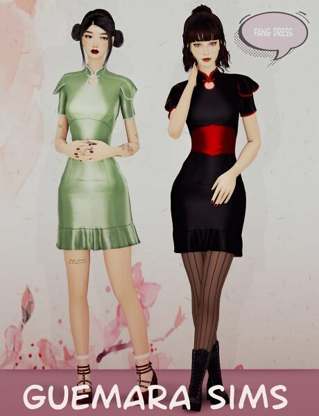 Fang Dress 2 sims 4 cc fang dress 3