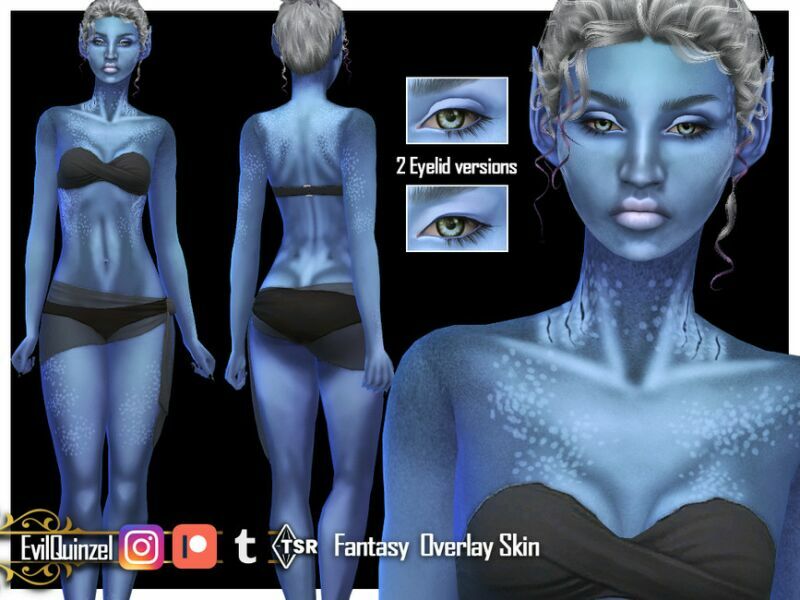 Fantasy Skin Overlay By Evilquinzel 1 Fantasy Skin Overlay By Evilquinzel Sims 4 CC