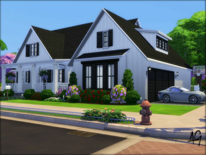 Farmhouse Manor By Algbuilds 7 sims 4 cc farmhouse manor by algbuilds 2
