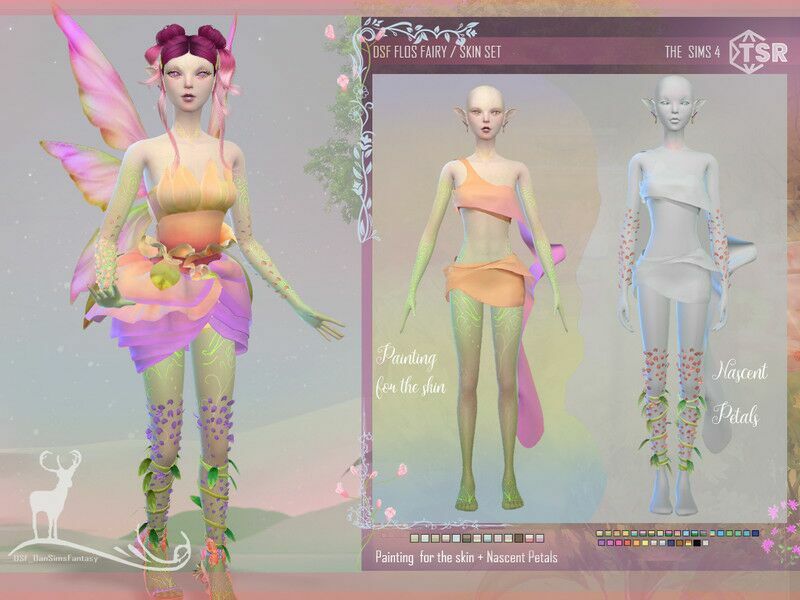 Flos Fairy Skin SET By Dansimsfantasy 1 Flos Fairy Skin SET By Dansimsfantasy Sims 4 CC