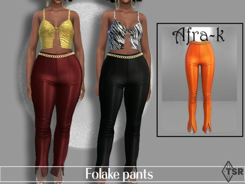 Folake Split Front Pants By Akaysims 1 Folake Split Front Pants By Akaysims Sims 4 CC