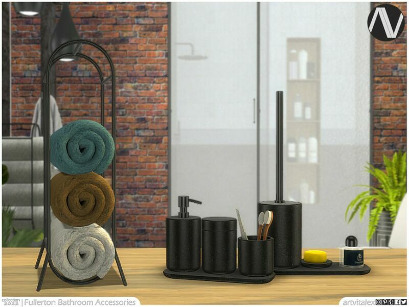 Fullerton Bathroom Accessories By Artvitalex 1 Fullerton Bathroom Accessories By Artvitalex Sims 4 CC