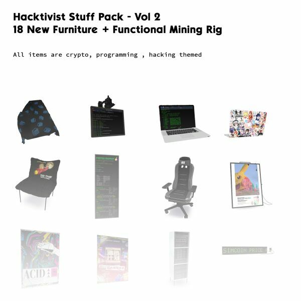 Hacktivist Stuff Pack – VOL 2 By Miablack 5 sims 4 cc hacktivist stuff pack vol 2 by miablack 5