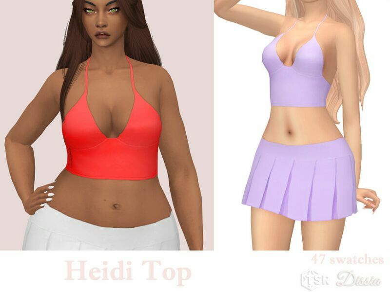 Heidi TOP By Dissia 1 Heidi TOP By Dissia Sims 4 CC