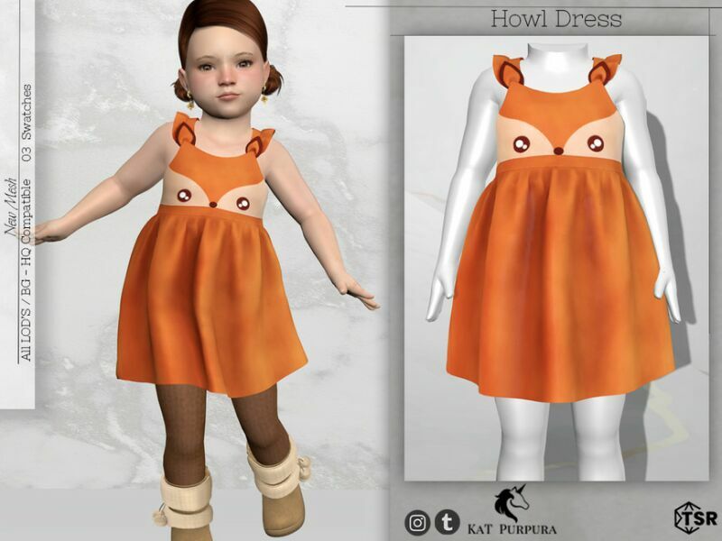 Howl Dress By Katpurpura 1 Howl Dress By Katpurpura Sims 4 CC