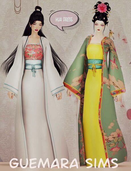 HUA Dress 2 sims 4 cc hua dress 2