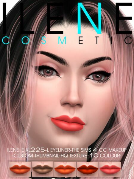 Ilene_E KL225-L Lipstick By Ilene Sims 4 CC
