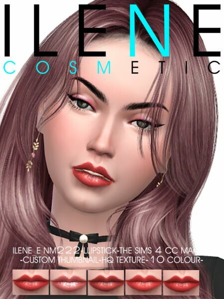 Ilene_E NM222-L Lipstick By Ilene 1 Ilene_E NM222-L Lipstick By Ilene Sims 4 CC