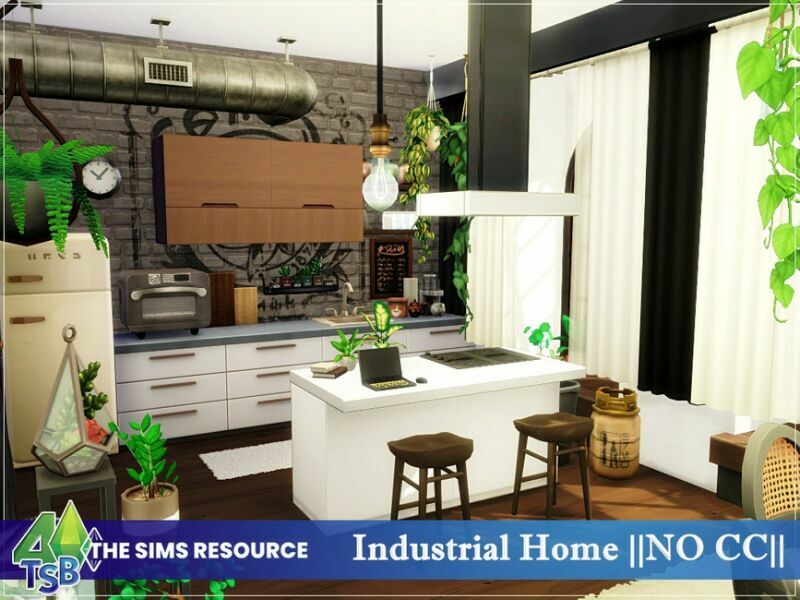 Industrial Home By Bozena 4 sims 4 cc industrial home by bozena 4