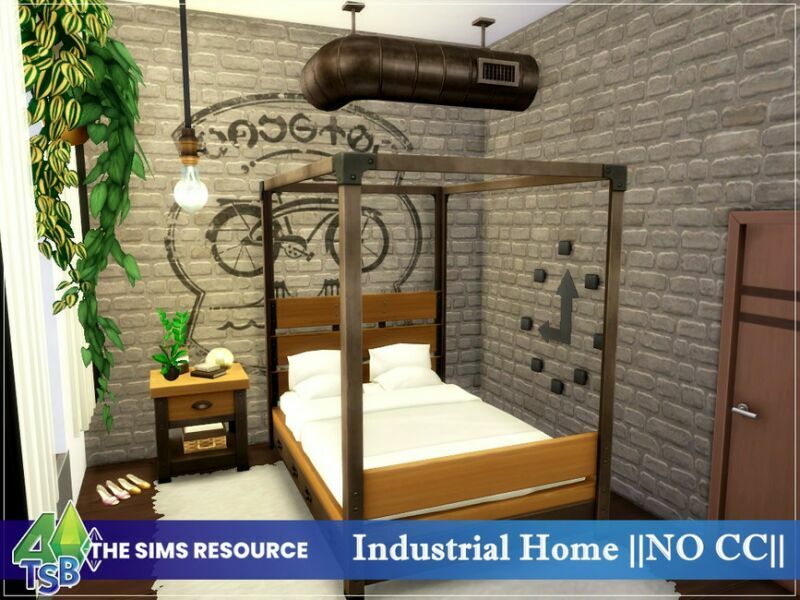 Industrial Home By Bozena 2 sims 4 cc industrial home by bozena 7