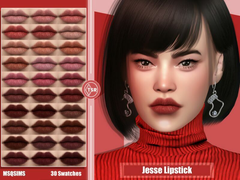 Jesse Lipstick By Msqsims 1 Jesse Lipstick By Msqsims Sims 4 CC