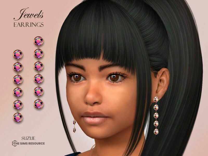 Jewels Earrings Child By Suzue 1 Jewels Earrings Child By Suzue Sims 4 CC