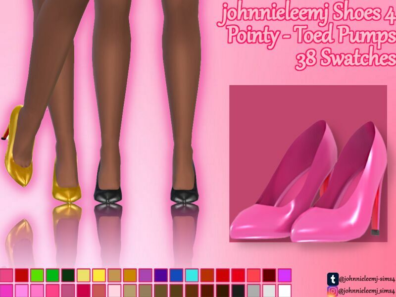 Johnnieleemj Shoes 4 (Pointy-Toed Pumps) By Johnnieleemj 1 Johnnieleemj Shoes 4 (Pointy-Toed Pumps) By Johnnieleemj Sims 4 CC