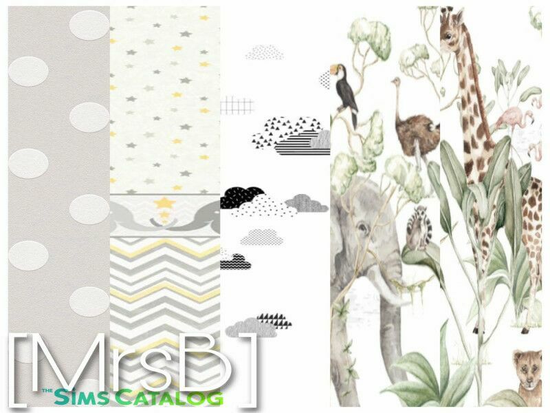 Kidswall NR 2| 4 Swatches By Mrsbarbiex3 1 Kidswall NR 2| 4 Swatches By Mrsbarbiex3 Sims 4 CC