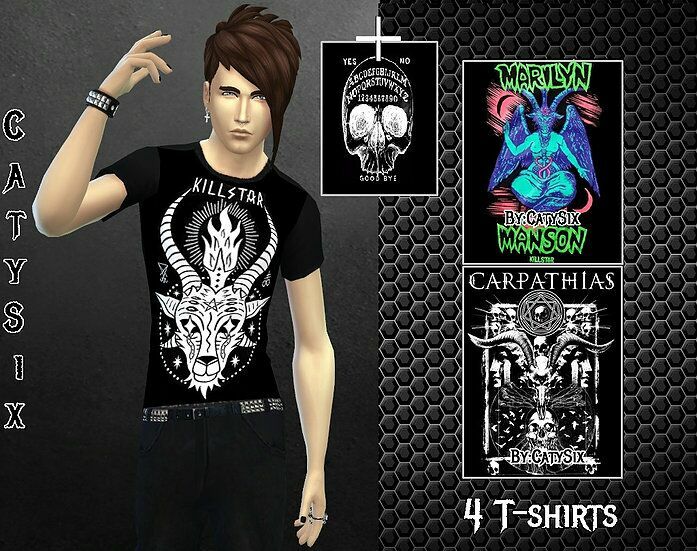 Killstar & Misc T-Shirts By Catysix 1 Killstar & Misc T-Shirts By Catysix Sims 4 CC