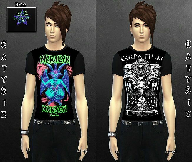 Killstar & Misc T-Shirts By Catysix 2 sims 4 cc killstar misc t shirts by catysix 2