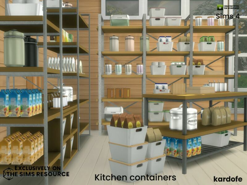 Kitchen Containers By Kardofe 1 Kitchen Containers By Kardofe Sims 4 CC