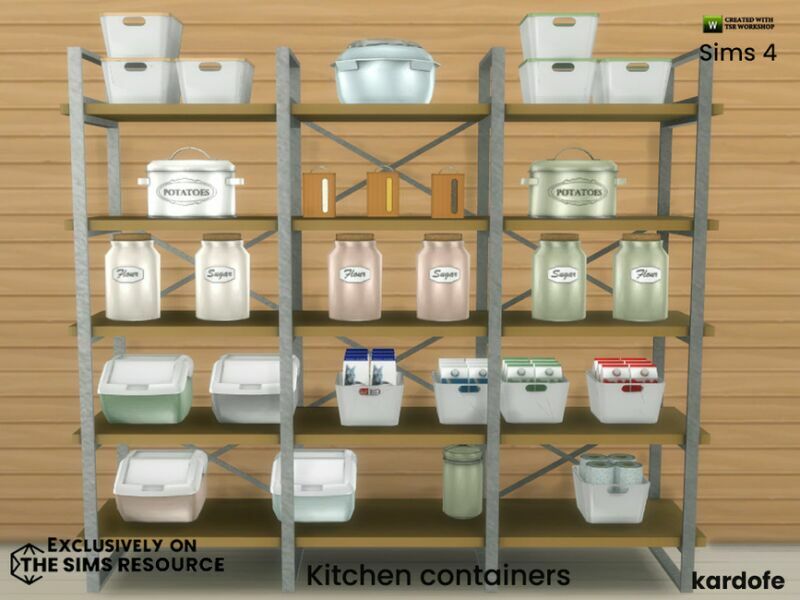 Kitchen Containers By Kardofe 6 sims 4 cc kitchen containers by kardofe 2
