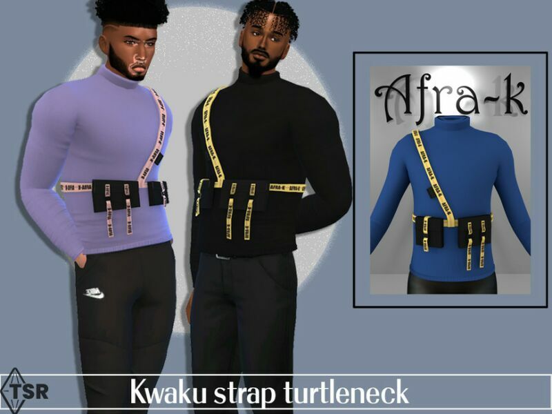Kwaku Strap Turtleneck By Akaysims 1 Kwaku Strap Turtleneck By Akaysims Sims 4 CC
