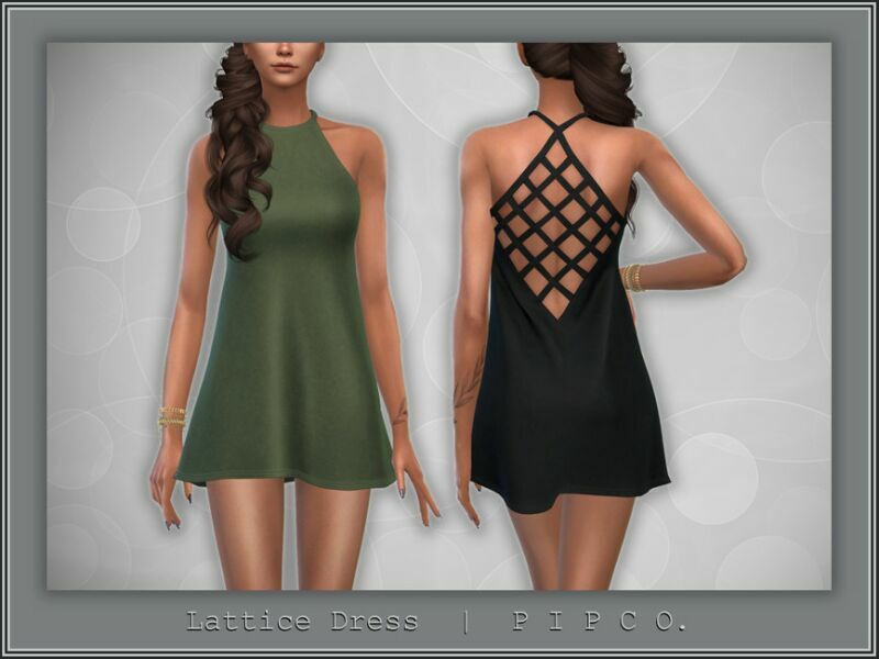 Lattice Dress. By Pipco 1 Lattice Dress. By Pipco Sims 4 CC