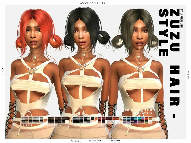 Leahlillith Zuzu Hairstyle 1 Leahlillith Zuzu Hairstyle Sims 4 CC
